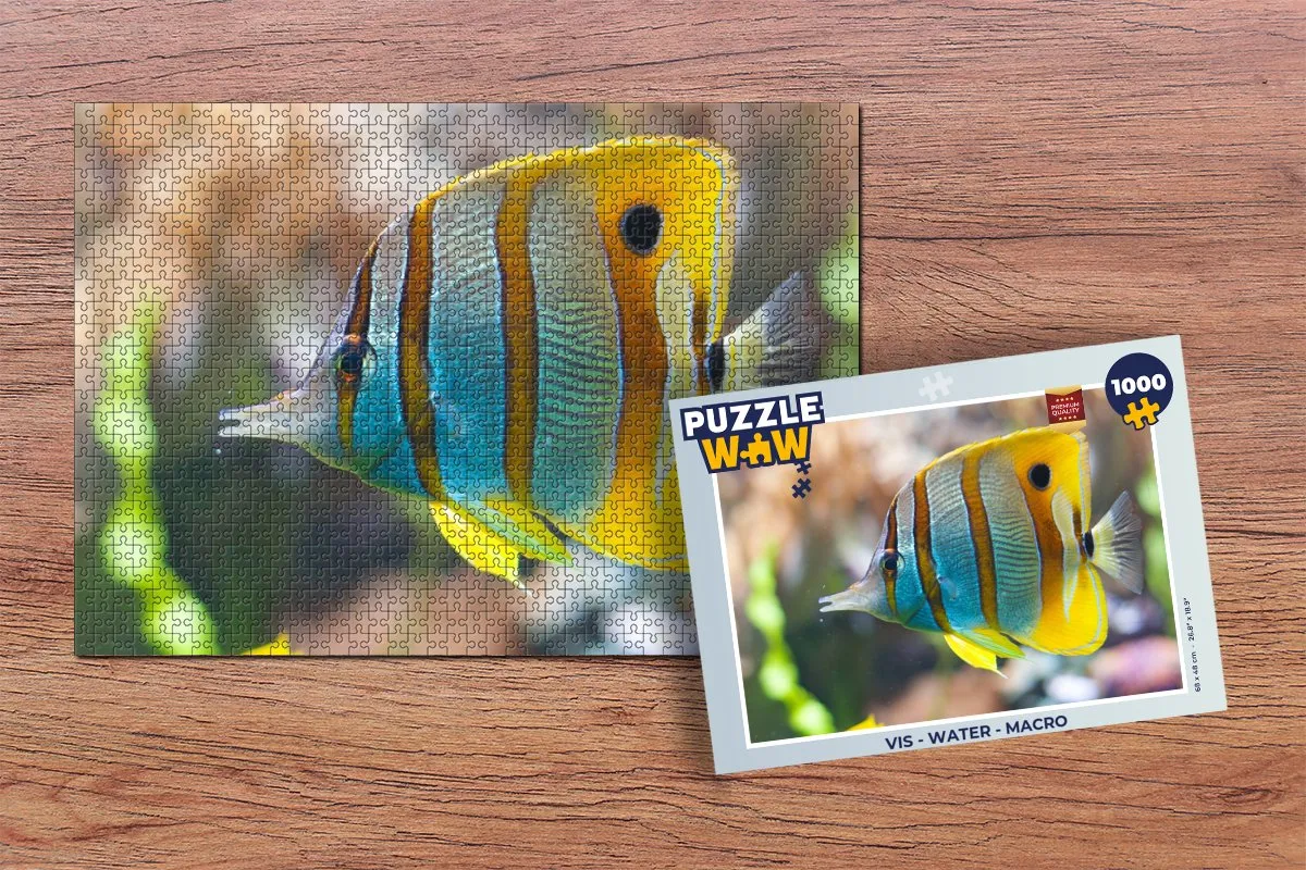 PuzzleWow Vis Water Macro Legpuzzel 1000 Stuks - Multicolor