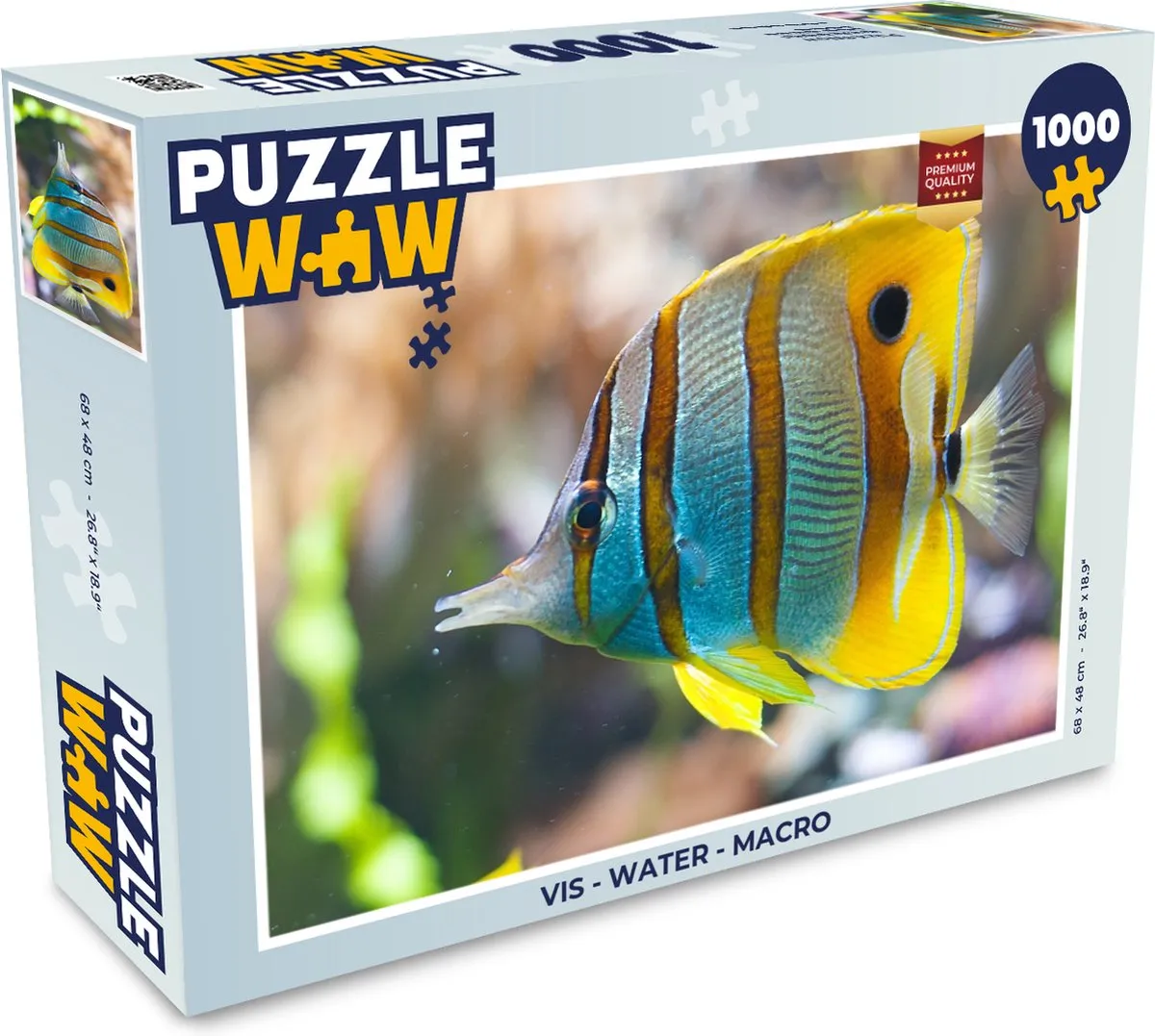 PuzzleWow Vis Water Macro Legpuzzel 1000 Stuks - Multicolor