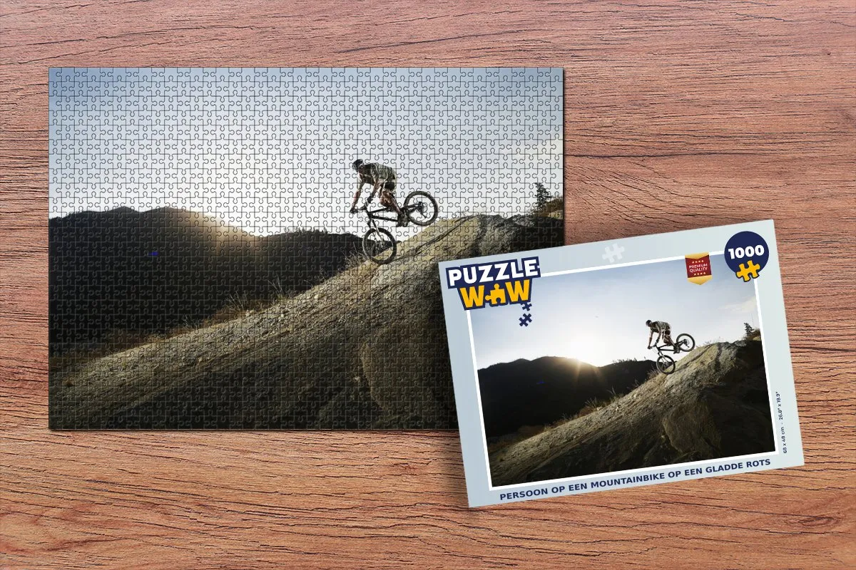 PuzzleWow Legpuzzel 1000 Stuks - Mountainbike Multicolor
