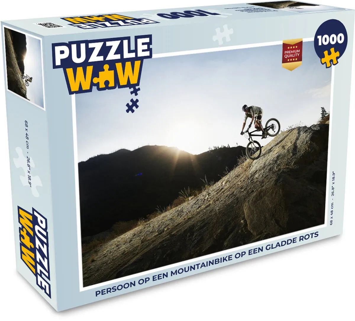PuzzleWow Legpuzzel 1000 Stuks - Mountainbike Multicolor