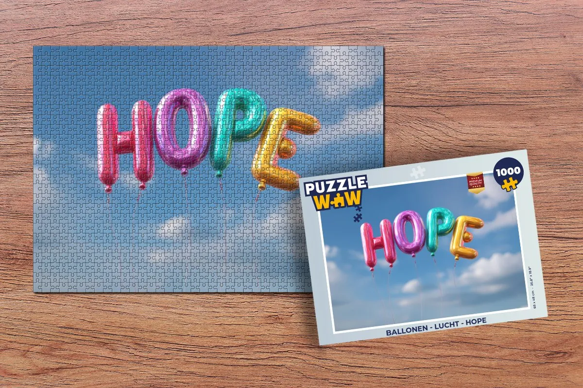 PuzzleWow Hope Legpuzzel 1000 Stuks - Ballonen