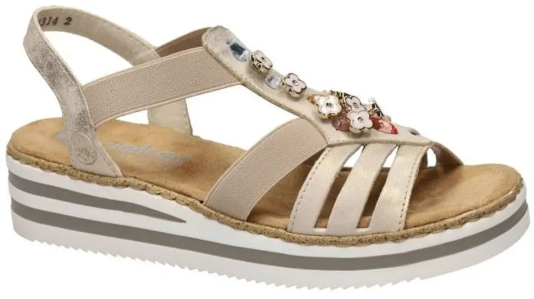Rieker -Dames - beige - sandalen - maat 36 - afbeelding 2 van 6