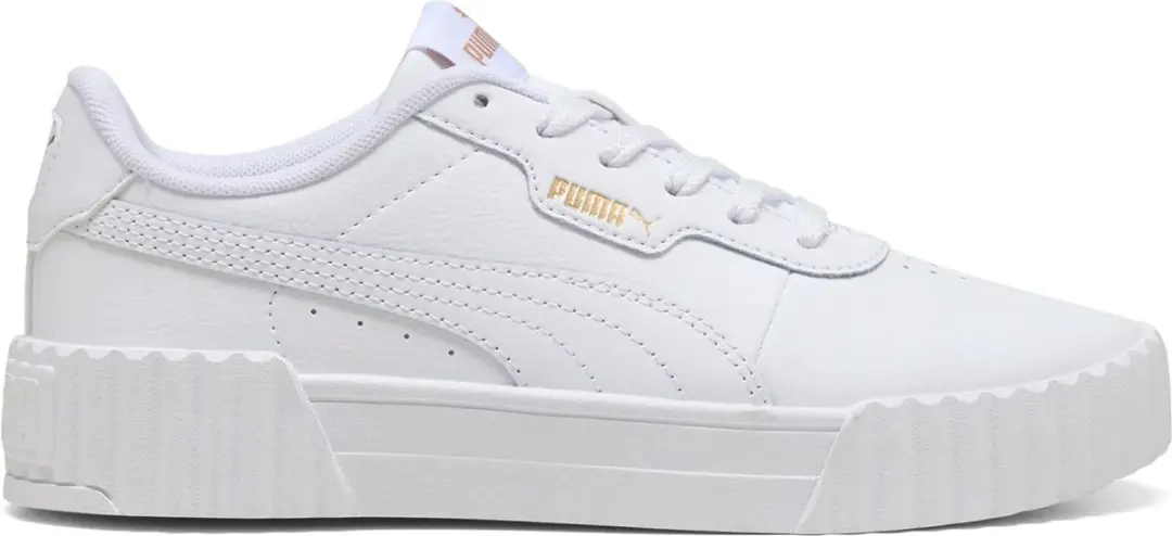 PUMA Carina 3.0 Jr Meisjes Sneakers 37 - PUMA White-PUMA Gold