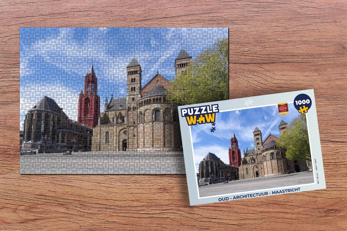 PuzzleWow Architectuur Maastricht Legpuzzel 1000 Stuks - Multicolor