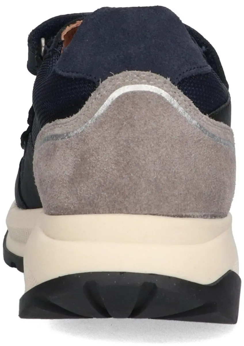 Braqeez 425972-420 Jongens Lage Sneakers - Blauw - Leer - Klittenband