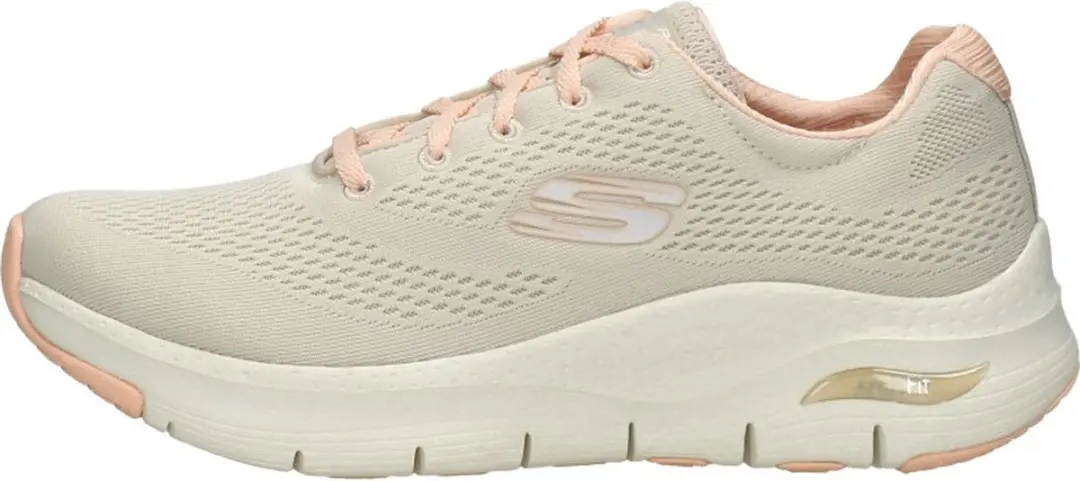 Skechers Arch Fit Big Appeal Dames Sneakers - Natural/Coral