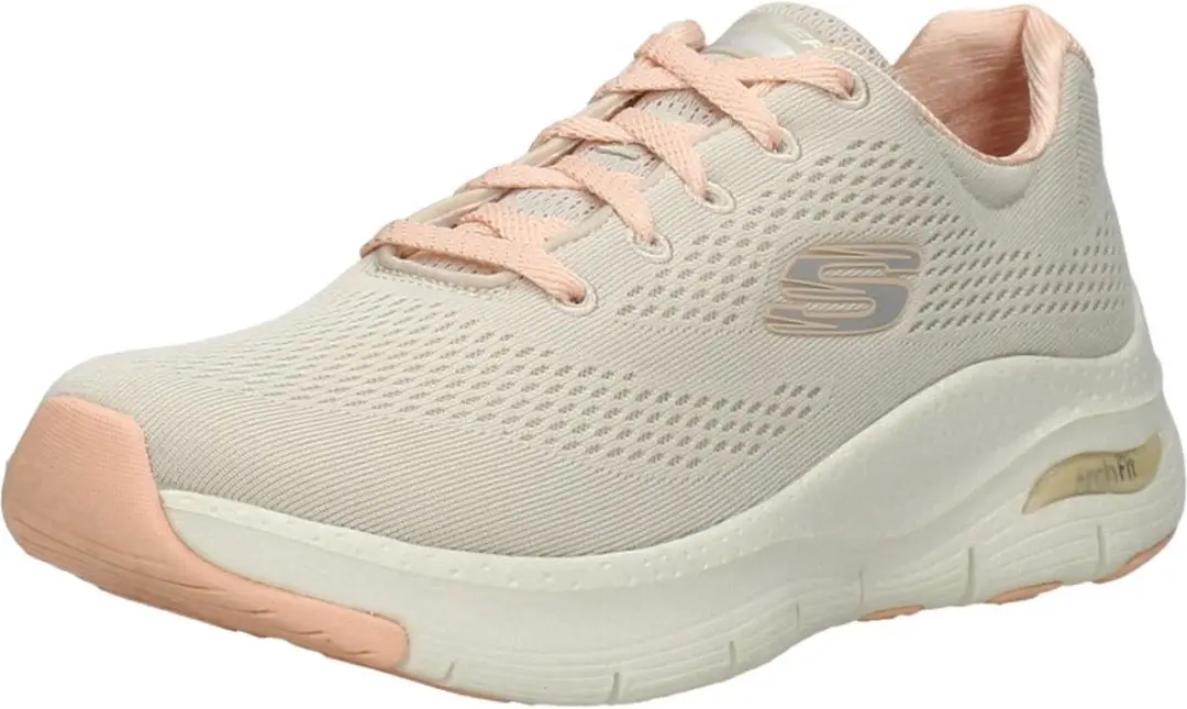 Skechers Arch Fit Big Appeal Dames Sneakers - Natural/Coral
