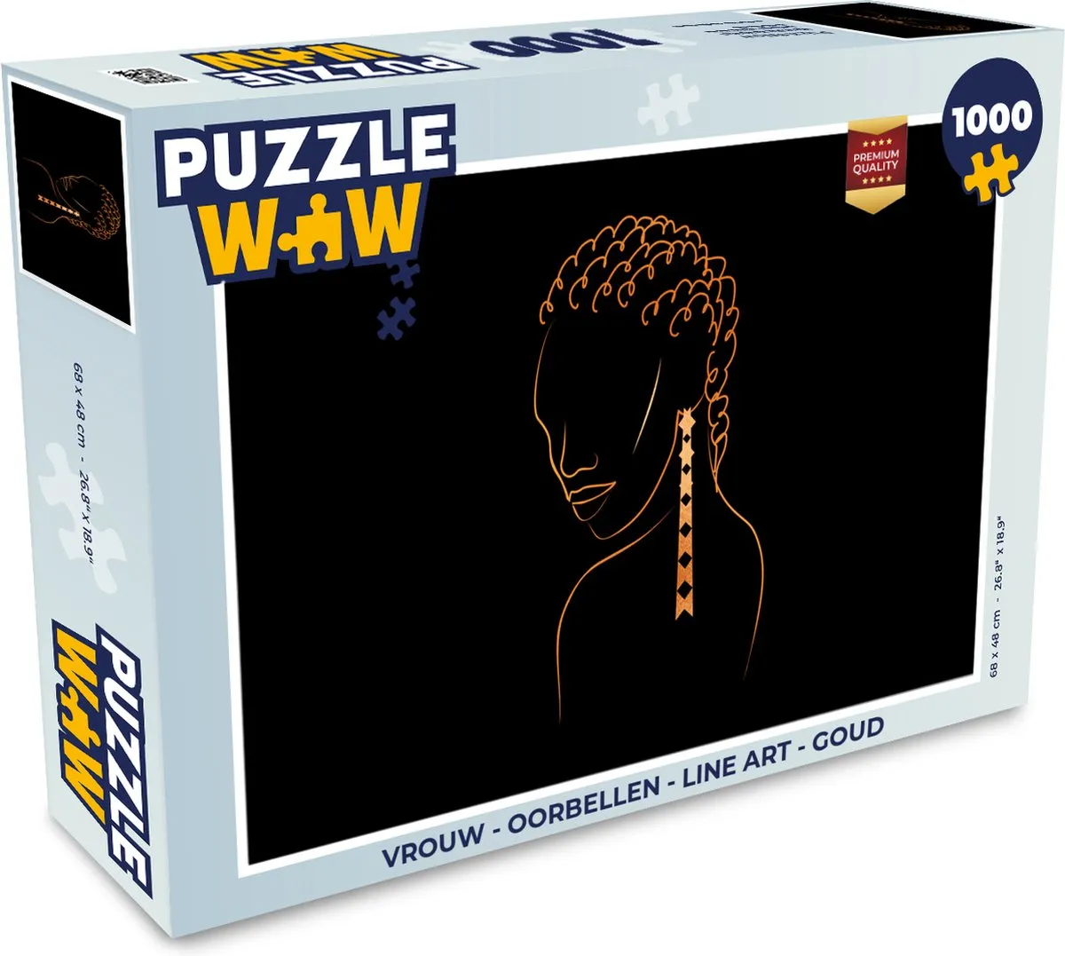 PuzzleWow Line Art Legpuzzel 1000 Stuks - Multicolor