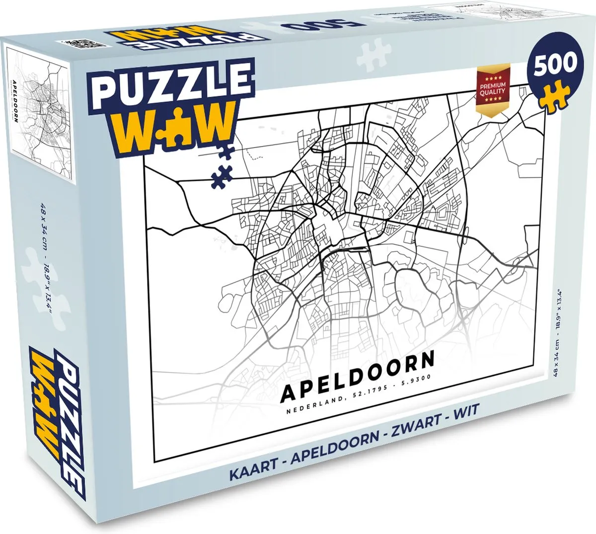 PuzzleWow Apeldoorn Legpuzzel 500 Stuks - Multicolor