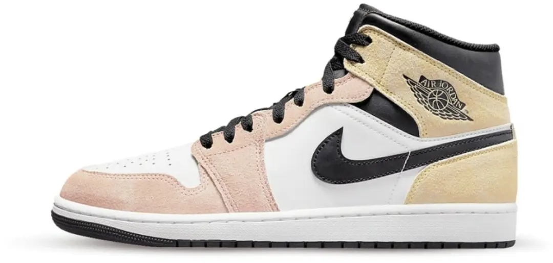 Jordan 1 Mid Oranje Wit