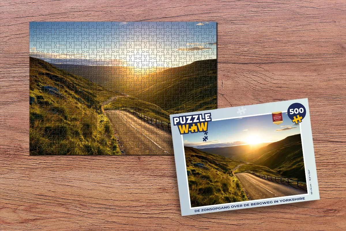PuzzleWow Yorkshire Zonsopgang Legpuzzel 500 Stuks - Multicolor