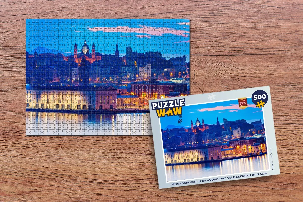 PuzzleWow Genua Legpuzzel 500 Stuks - Multicolor