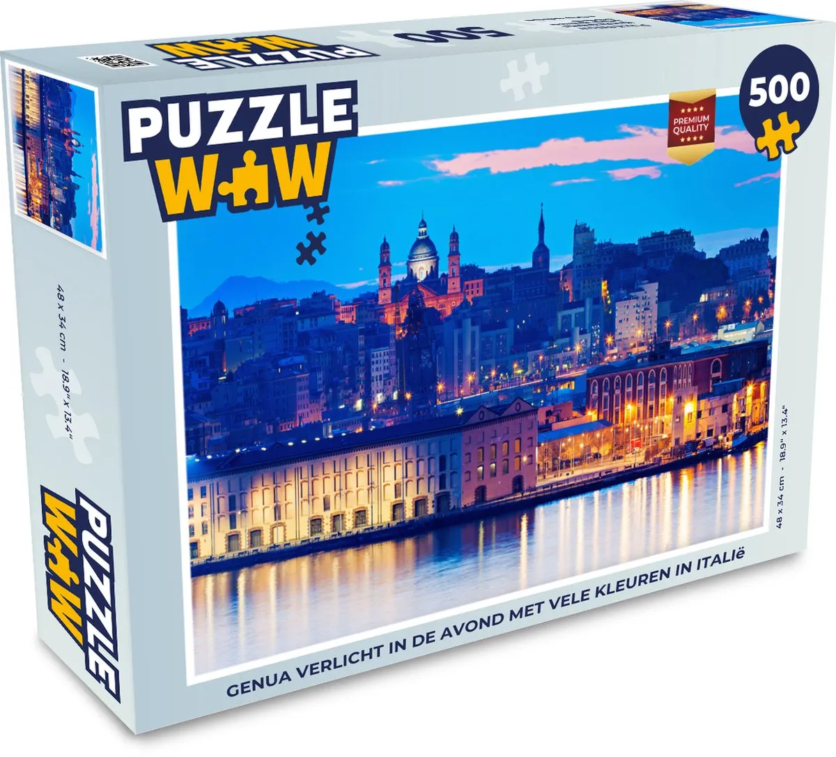 PuzzleWow Genua Legpuzzel 500 Stuks - Multicolor