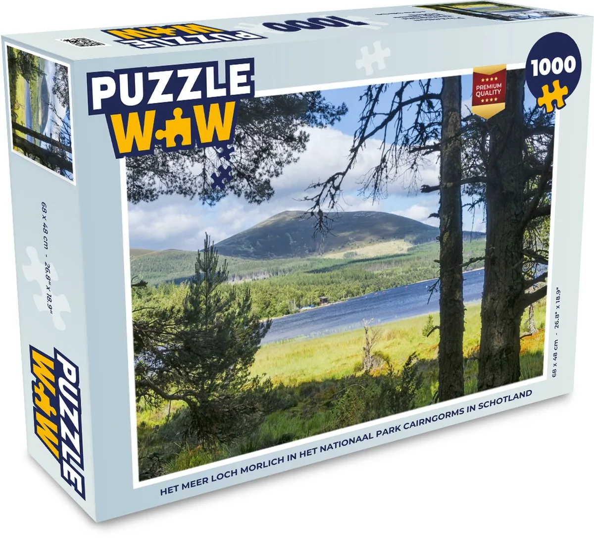 PuzzleWow Het Meer Loch Morlich Legpuzzel 1000 Stuks - Multicolor
