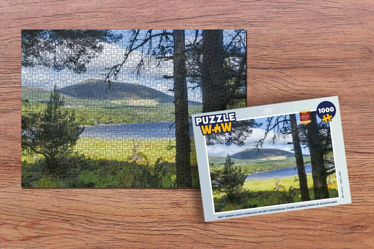 PuzzleWow Het Meer Loch Morlich Legpuzzel 1000 Stuks - Multicolor
