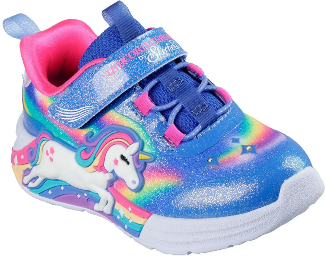 Skechers Unicorn Chaser Meisjes Sneakers - Blauw Multi
