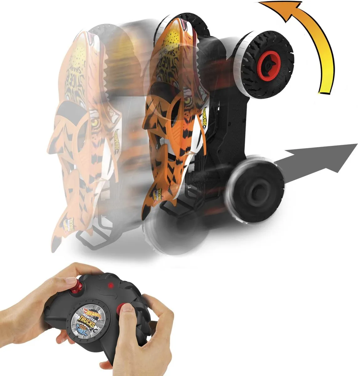 Hot Wheels Monster Trucks Unstoppable Tiger Shark HGV87 - Tijgerhaai