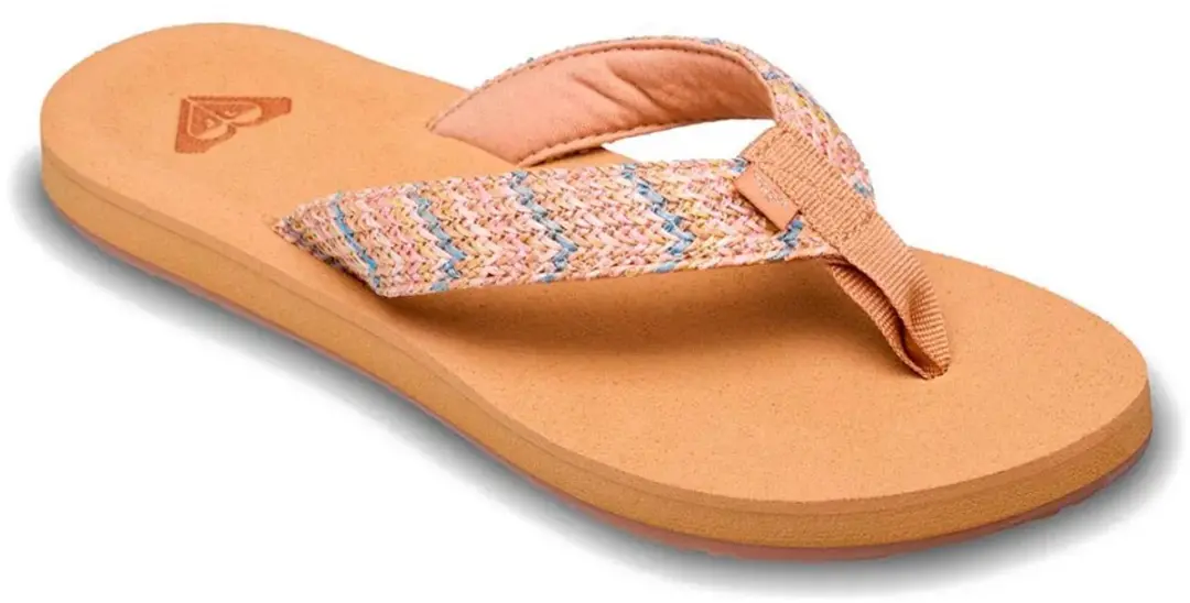Roxy Porto Raffia Teenslipper - Bruin - afbeelding 2 van 4
