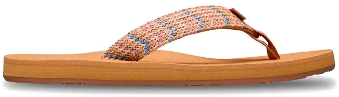 Roxy Porto Raffia Slippers Bruin EU 37 Vrouw