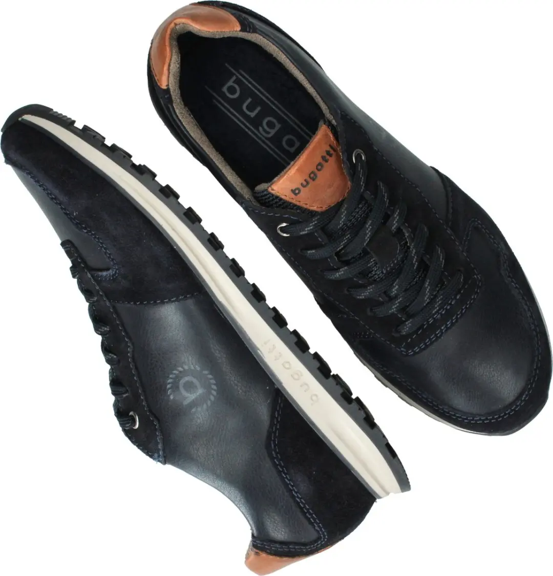 Bugatti Cirino Sneakers blauw Leer - Maat 41 - afbeelding 6 van 6