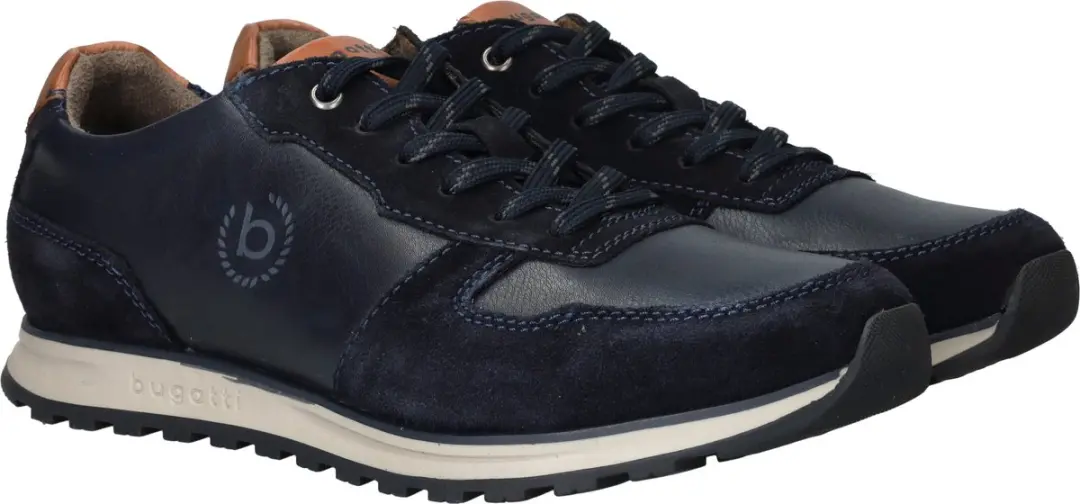 Bugatti Cirino Sneakers blauw Leer - Maat 41 - afbeelding 4 van 6