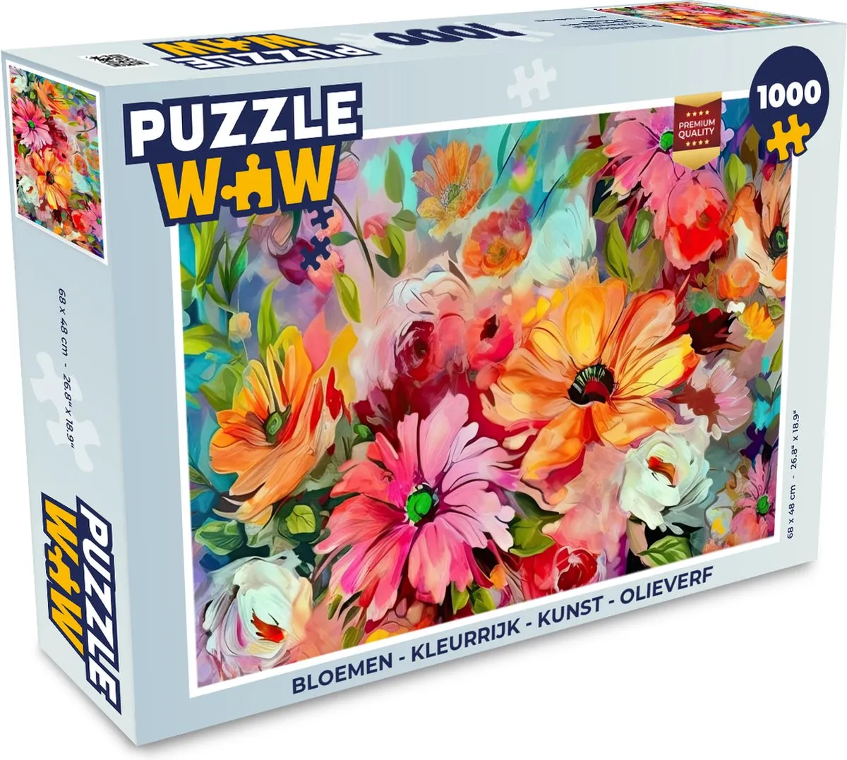 PuzzleWow Bloemen Legpuzzel 1000 Stuks - Multicolor