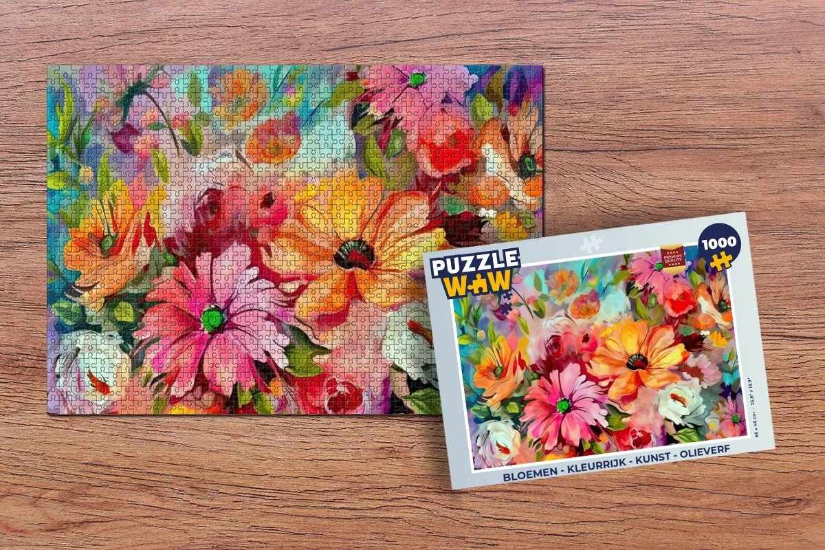 PuzzleWow Bloemen Legpuzzel 1000 Stuks - Multicolor