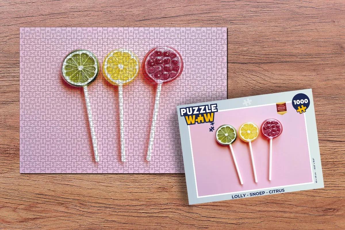 PuzzleWow Lolly Legpuzzel 1000 Stuks - Roze