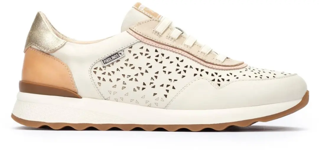 Pikolinos Off-white leren Arrecife sportschoenen