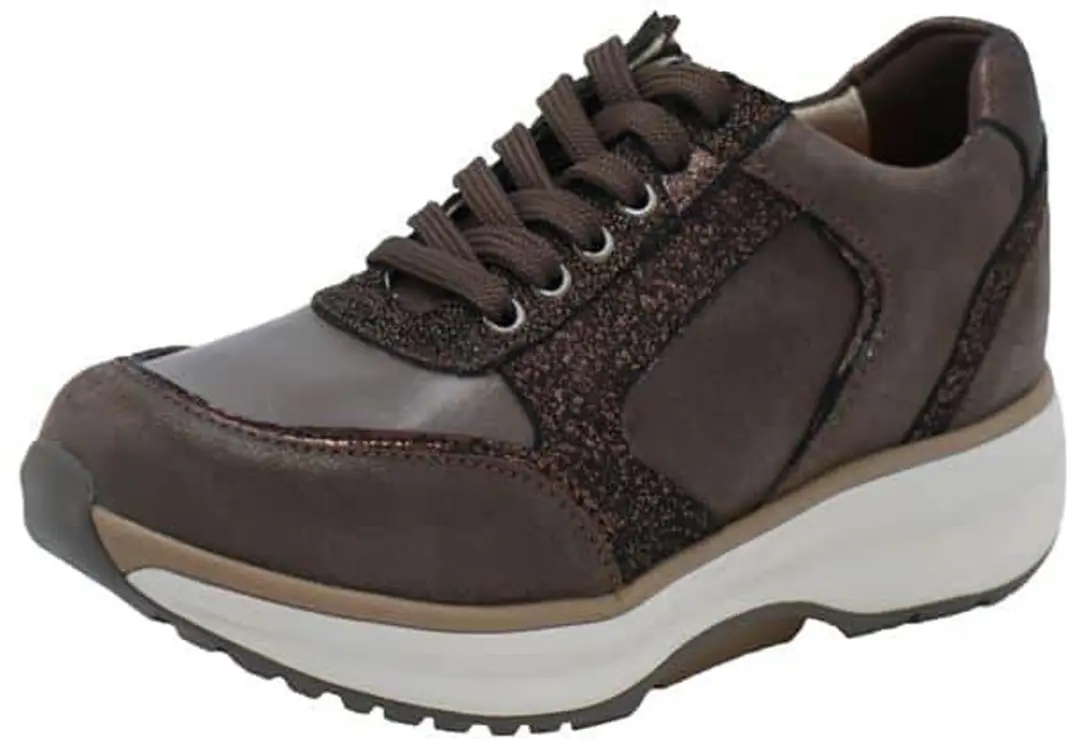 Xsensible Stretchwalker Sneaker Georgia 30151.3.307 - Donkerbruin Metallic