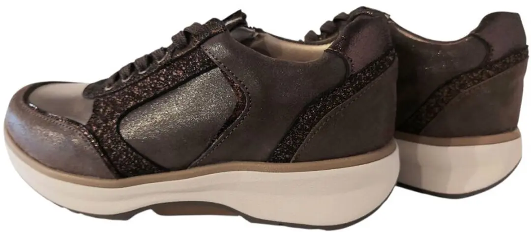 Xsensible Stretchwalker Sneaker Georgia 30151.3.307 - Donkerbruin Metallic