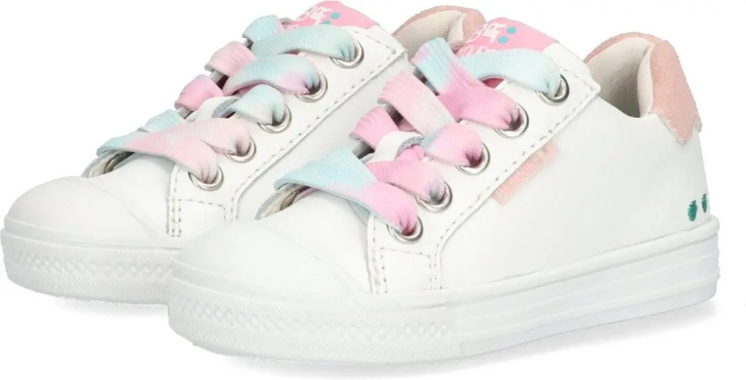 BunniesJR Fenn Firm Lage Sneakers 224230-500-22 - Maat 22 - Wit/Rozig - afbeelding 6 van 6
