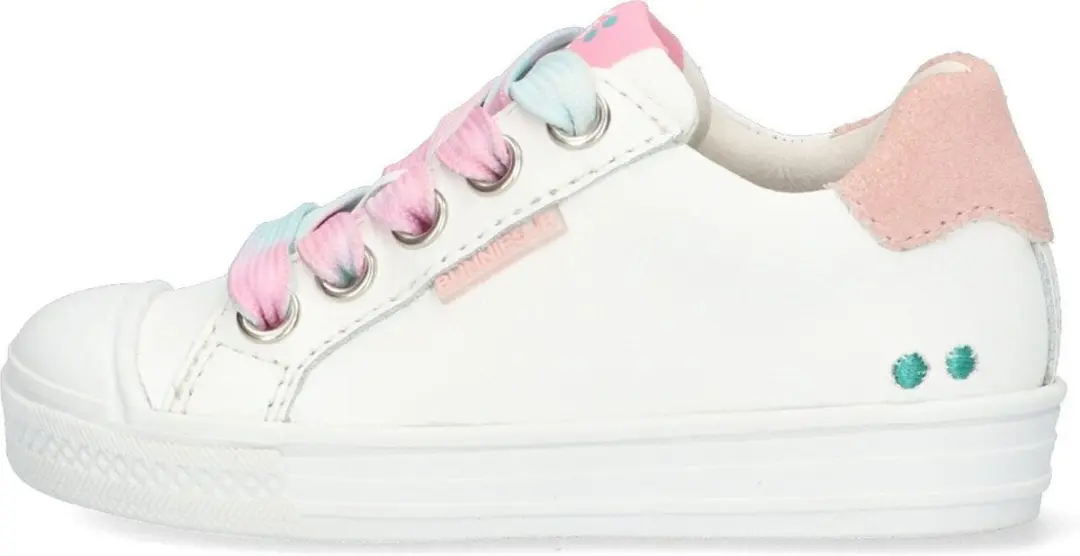 BunniesJR Fenn Firm Lage Sneakers 224230-500-22 - Maat 22 - Wit/Rozig