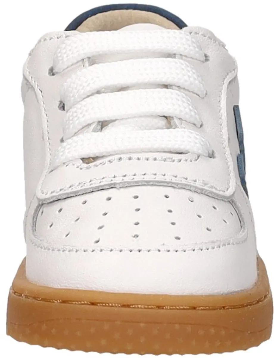 Shoesme Sneakers Kinderen Wit-Blauw - Leer - Maat 21