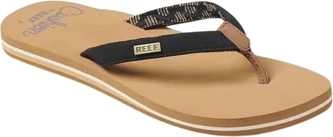 Reef Cushion Sands Teenslipper - Zwart/Bruin Maat 40