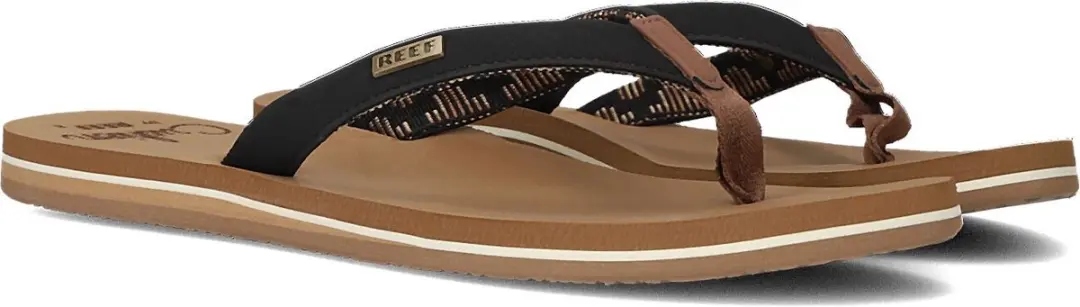 Reef Cushion Sands Teenslipper - Zwart/Bruin Maat 40