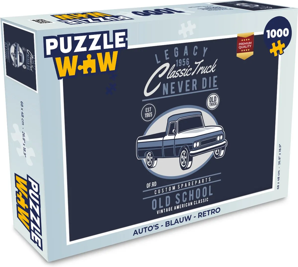 PuzzleWow Retro Legpuzzel 1000 Stuks - Multicolor