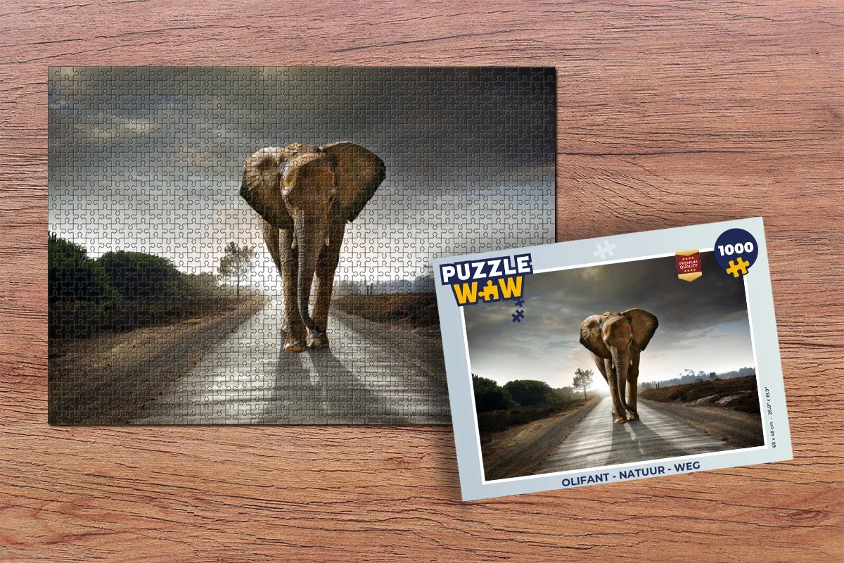 PuzzleWow Natuur Weg Legpuzzel 1000 Stuks - Multicolor