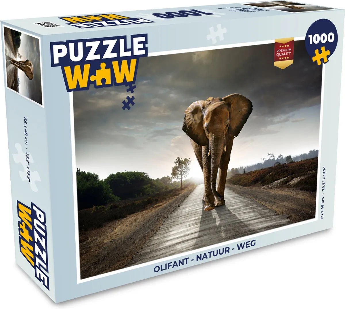 PuzzleWow Natuur Weg Legpuzzel 1000 Stuks - Multicolor