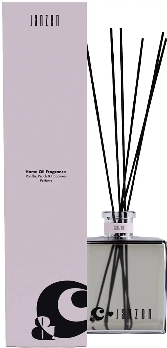 Janzen Home Geurstokjes Vanilla Peach & Happiness - Roze - 200ml
