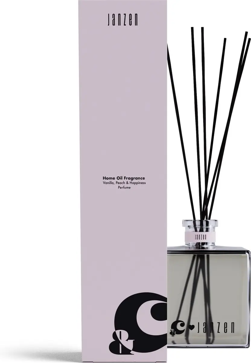 Janzen Home Geurstokjes Vanilla Peach & Happiness - Roze - 200ml