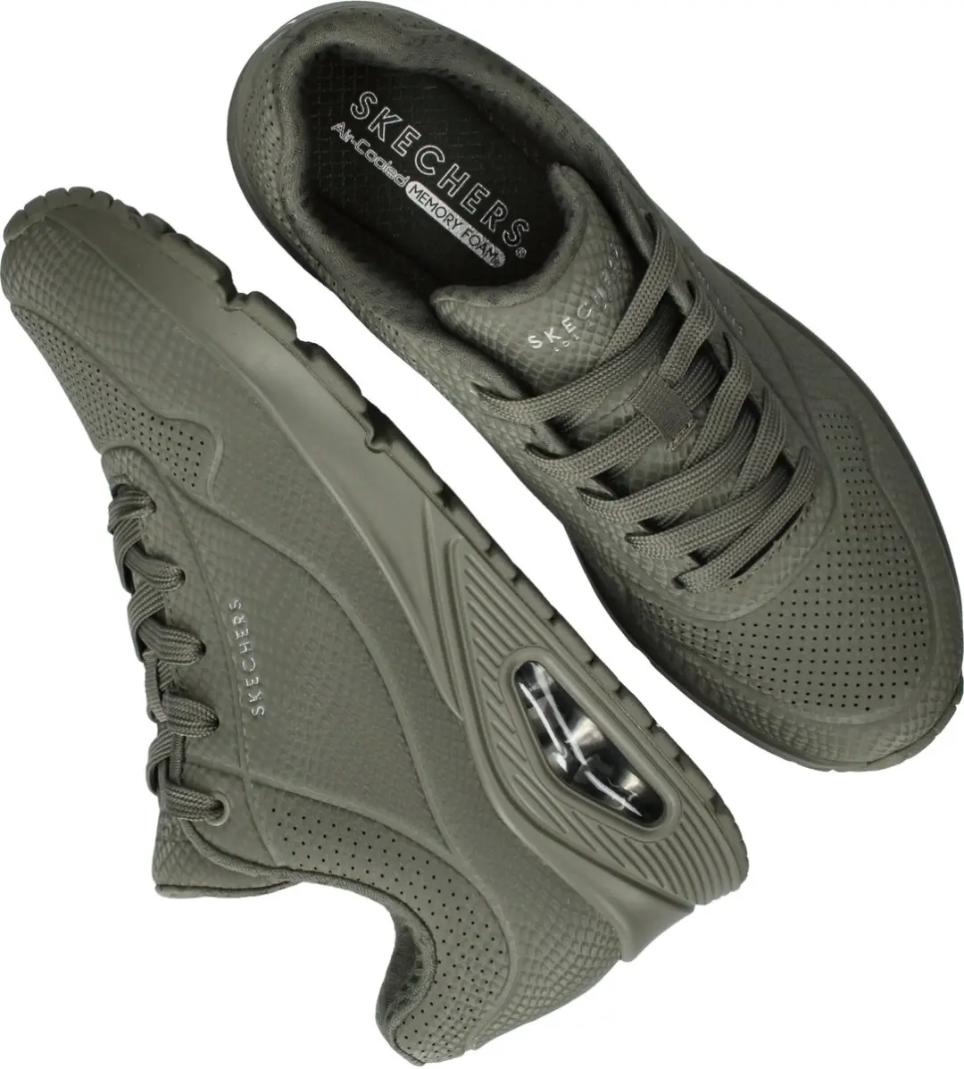 Skechers Uno Shiny Scale Sneakers - Groen
