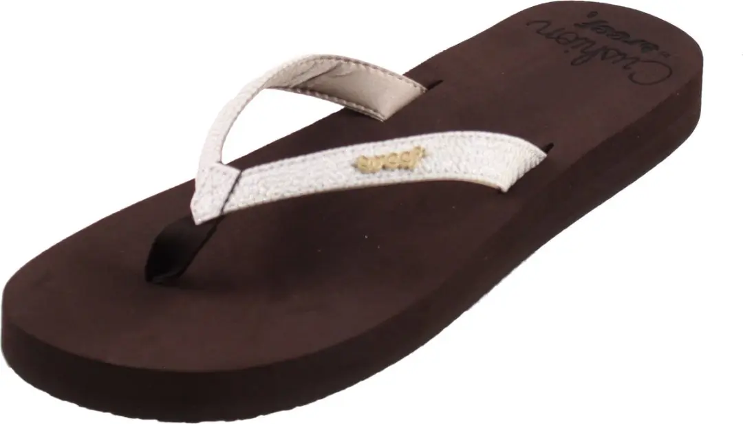 Reef Star Cushion Teenslipper Sassybrown/Wit