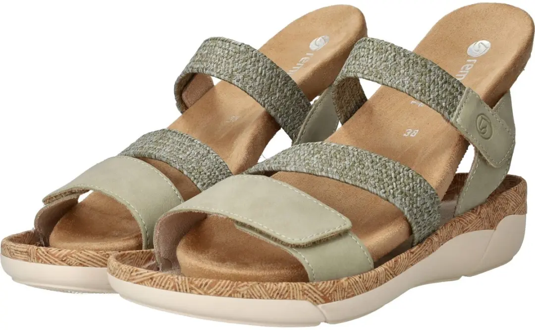 Remonte Plat Sandalen - Maat 37 - Groen