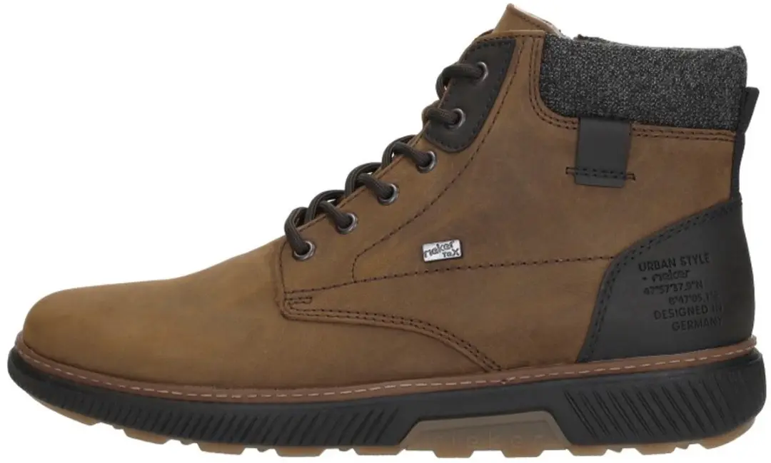 Rieker Veterschoenen Hoog - Middel Bruin Maat 40