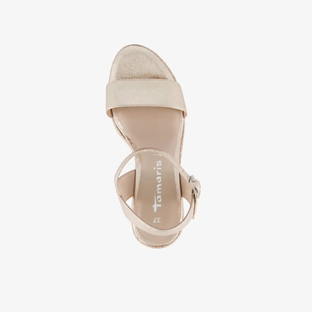 Tamaris Espadrilles met Hak - Goud - Maat 41