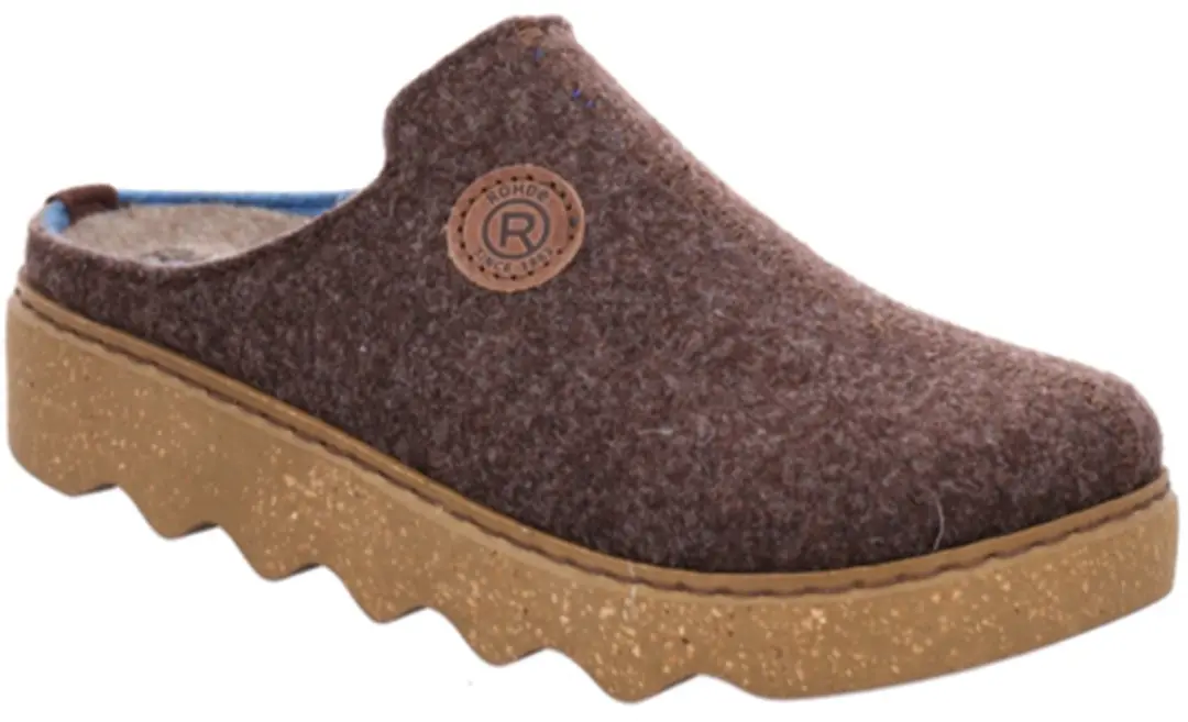 Rohde Foggia-D Pantoffels 43 - Bruin/Blauw