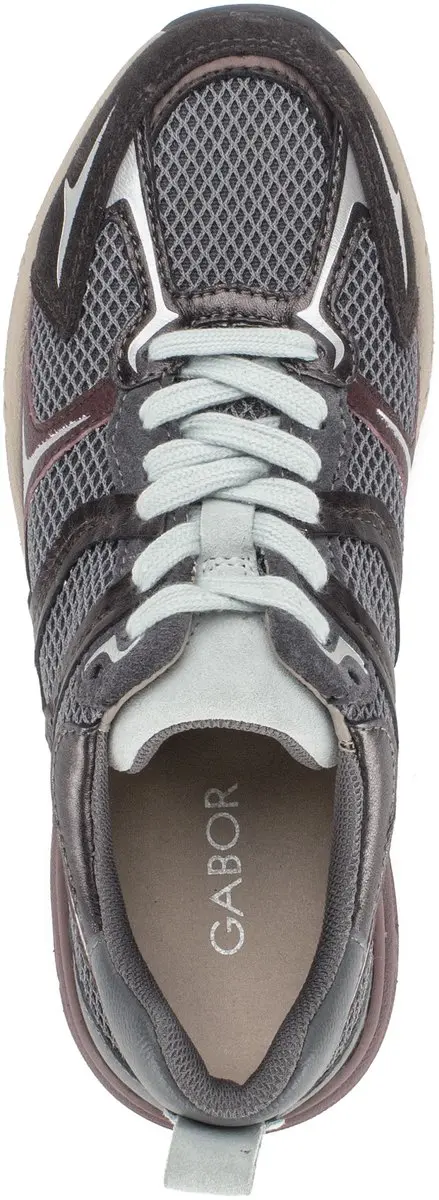 Gabor 102509 Sneaker - Grijs - Suede/Mesh - Maat 4
