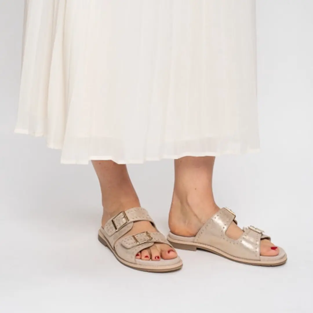 Ara Elba-S Teenslipper 39 - Wit/Beige