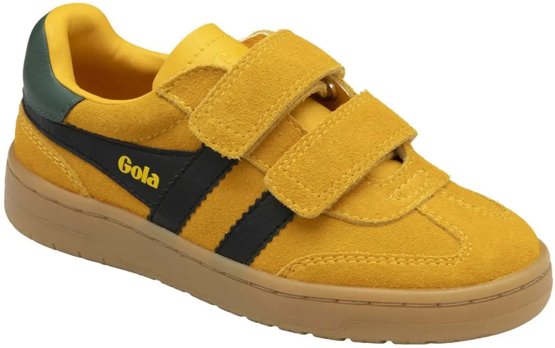 Gola Viper Strap Kindertrainers 31 - Sun/Black/Evergreen/Gum